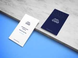 Business Card Mockup Scene PSD
