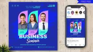 Business Seminar, Talk Show Free Instagram Post Design PSD