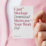Business Women Holding Business Card Mockup - Free PSD Download Business Women Holding Business Card Mockup