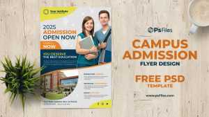 Campus Admission Education Flyer Template Free PSD 03