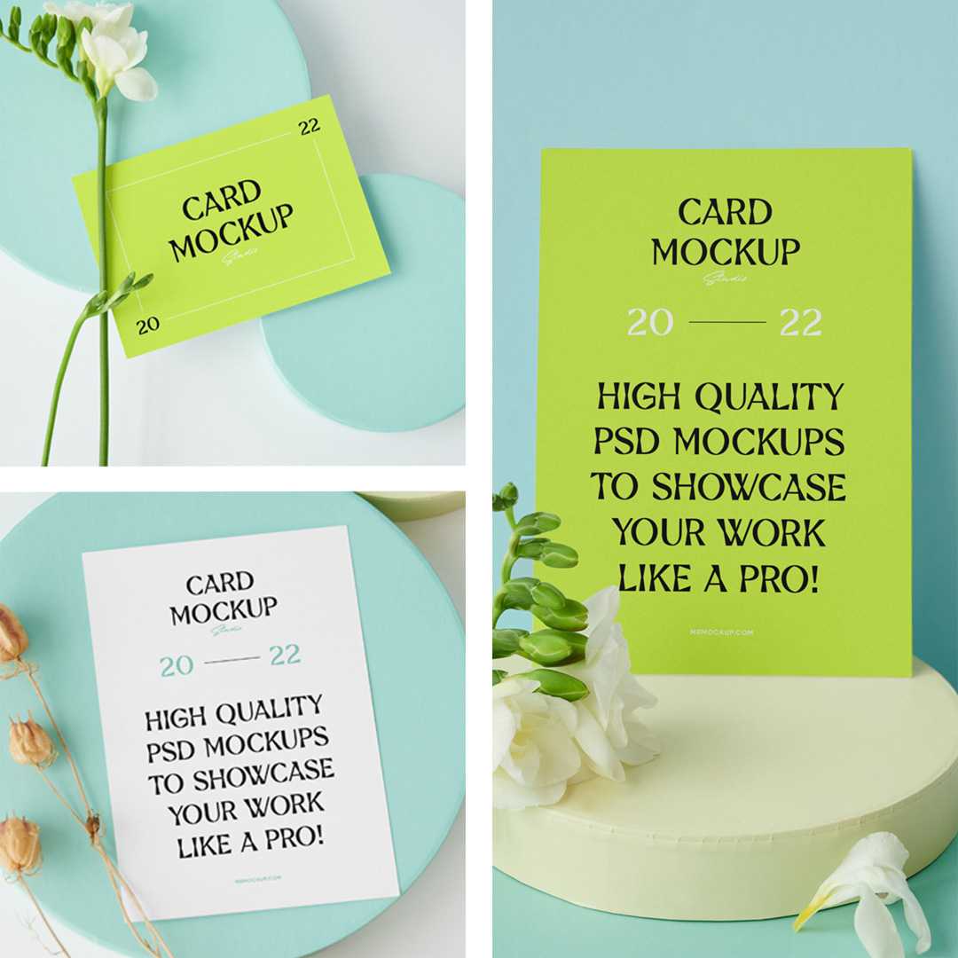 Card on Circle Paper Box Mockups