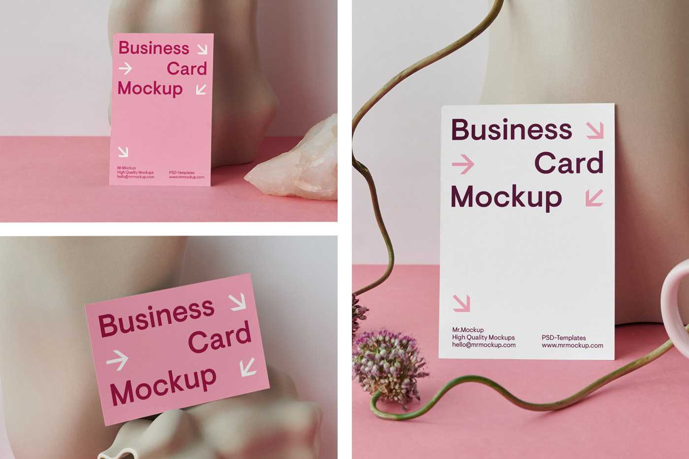 Card with Vase Mockup