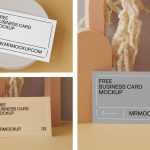 Cards with Paper Figures Mockup - Free PSD Download Cards with Paper Figures Mockup