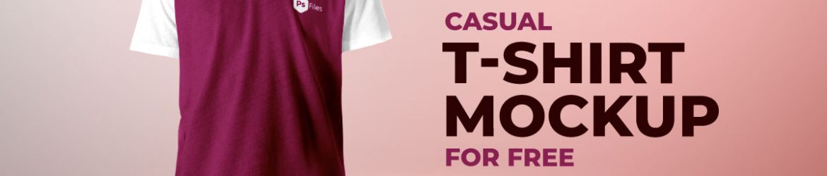 Casual Round Neck T Shirt Mockup PSD Free