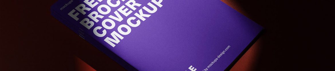 Center Pin Brochure Cover Mockup Free PSD