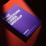 Center Pin Brochure Cover Mockup Free PSD