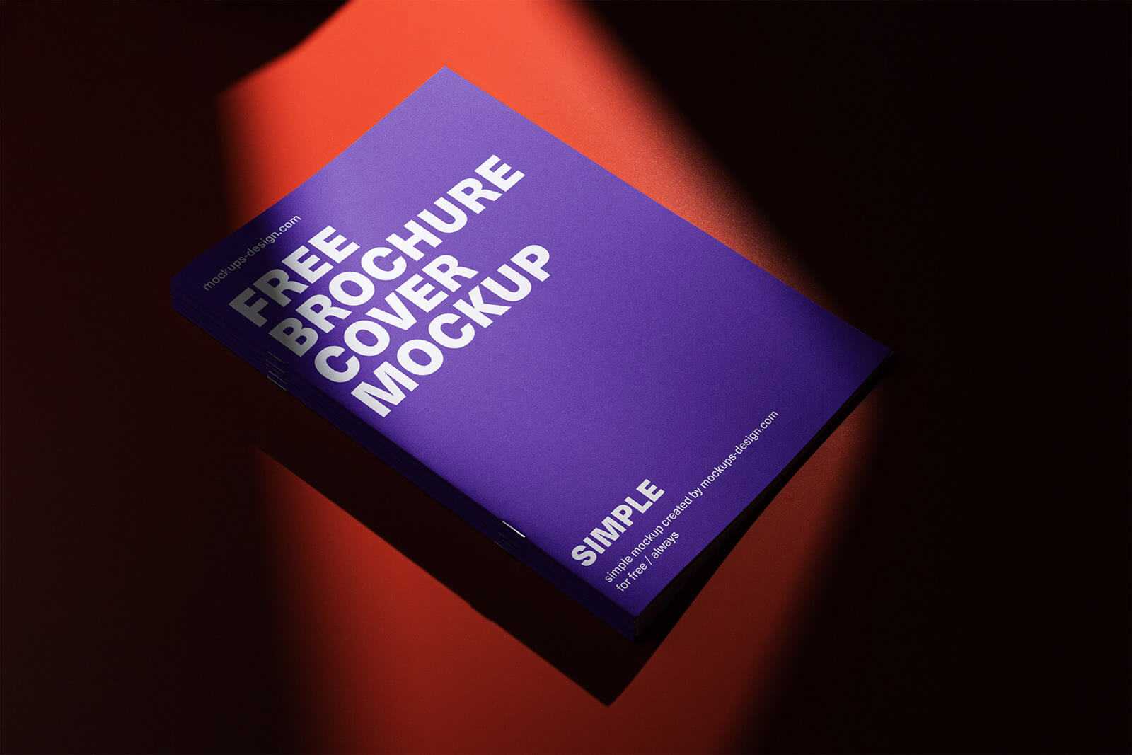 Center Pin Brochure Cover Mockup Free PSD