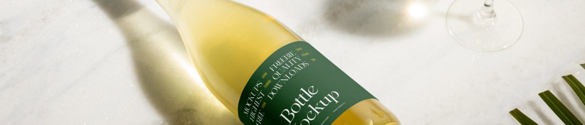 Champagne Bottle PSD Mockup