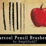 Charcoal Pencil Brushes Set 1 by amplified