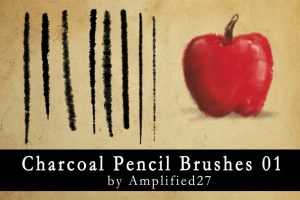 Charcoal Pencil Brushes Set 1 by amplified