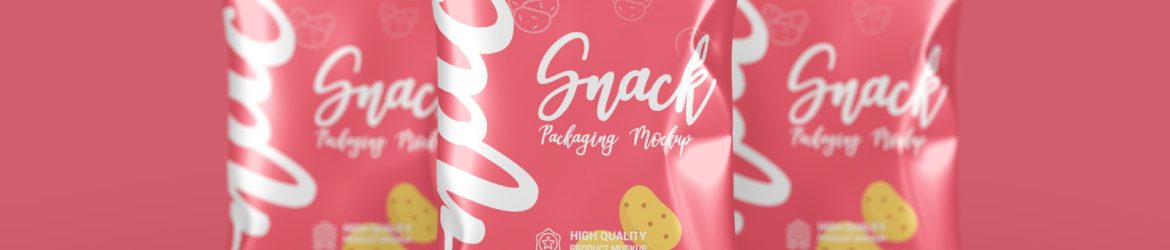 Chips Snacks Foil Pack PSD Packaging Mockup