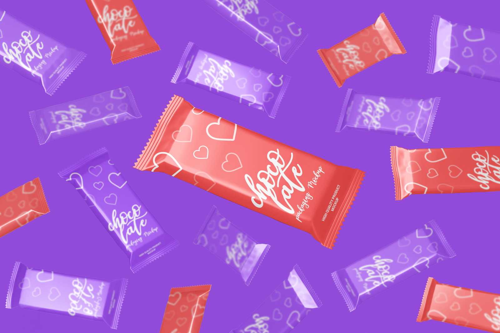 Chocolate Bar Packaging Mockup