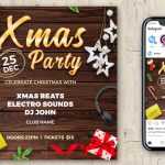 Christmas Night Party Social Media Post Square Banner Template PSD
