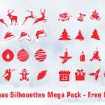 Christmas Themed Silhouettes Mega Pack Free PSD file