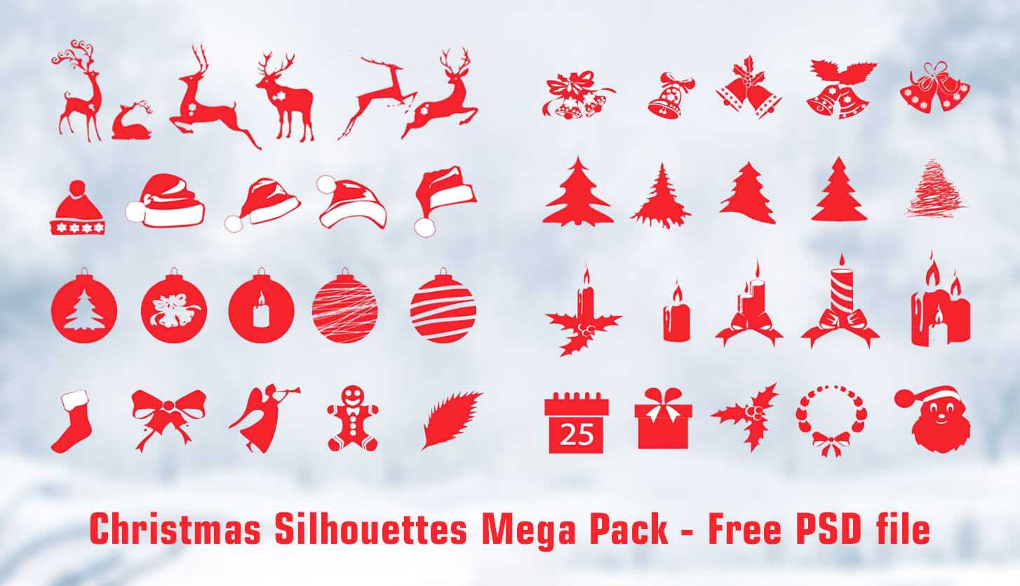 Christmas Themed Silhouettes Mega Pack Free PSD file – Free PSD Download Christmas Themed Silhouettes Mega Pack Free PSD file