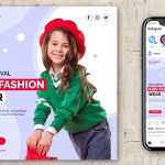 Christmas Winter Season Sale Free Instagram Post Design Template PSD