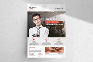 Clean and Minimal Corporate Business Marketing Free Flyer PSD