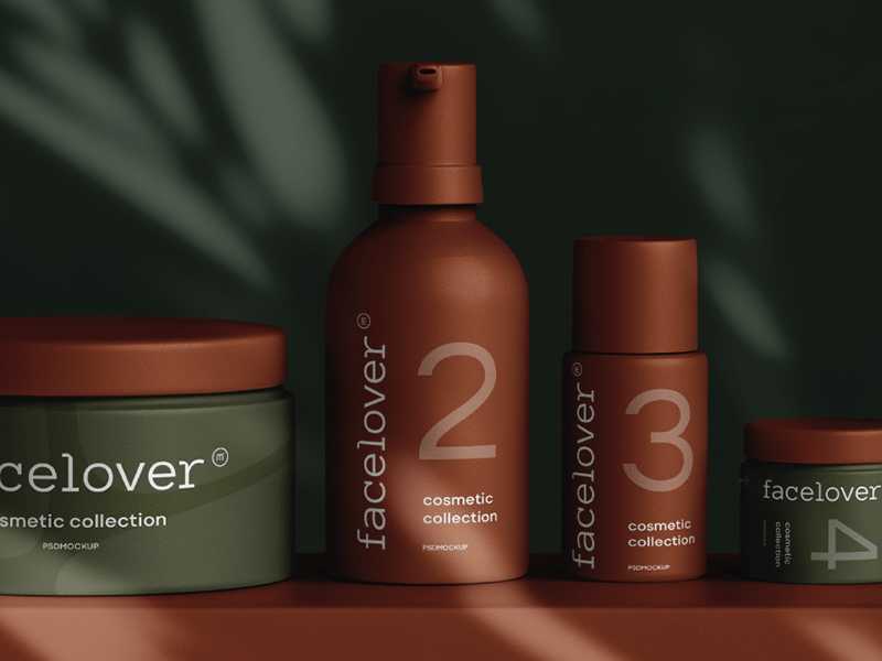 Clean and Minimal Looks Cosmetics Items Packaging Mockups