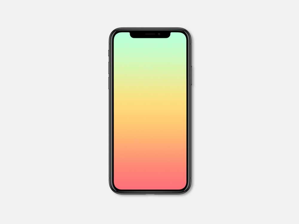 Clean black and white free iPhone X Mockup PSD