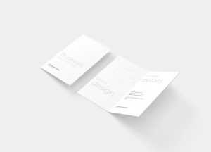 Clean Folded Business Card Mockup