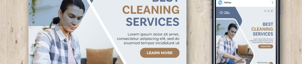 Cleaning Service Business Free Social Media Post Design PSD Template