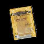 Clear Plastic Wrapped Magazine Cover Mockup for Free