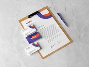 Clipboard Branding Mockup PSD set