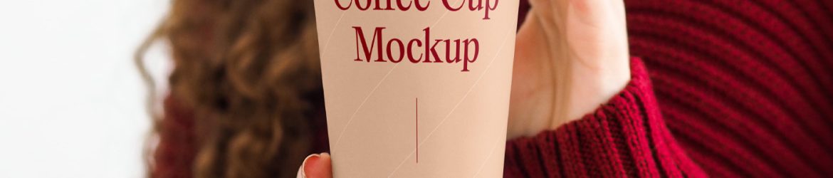 Coffee Cup in Women Hands Mockup