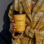Coffee Cup with Men in Bathrobe Mockup - Free PSD Download Coffee Cup with Men in Bathrobe Mockup