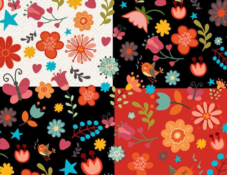Colorful Sweet Floral Pattern