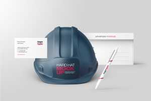 Construction Company Logo Branding Mockup 1 Free PSD