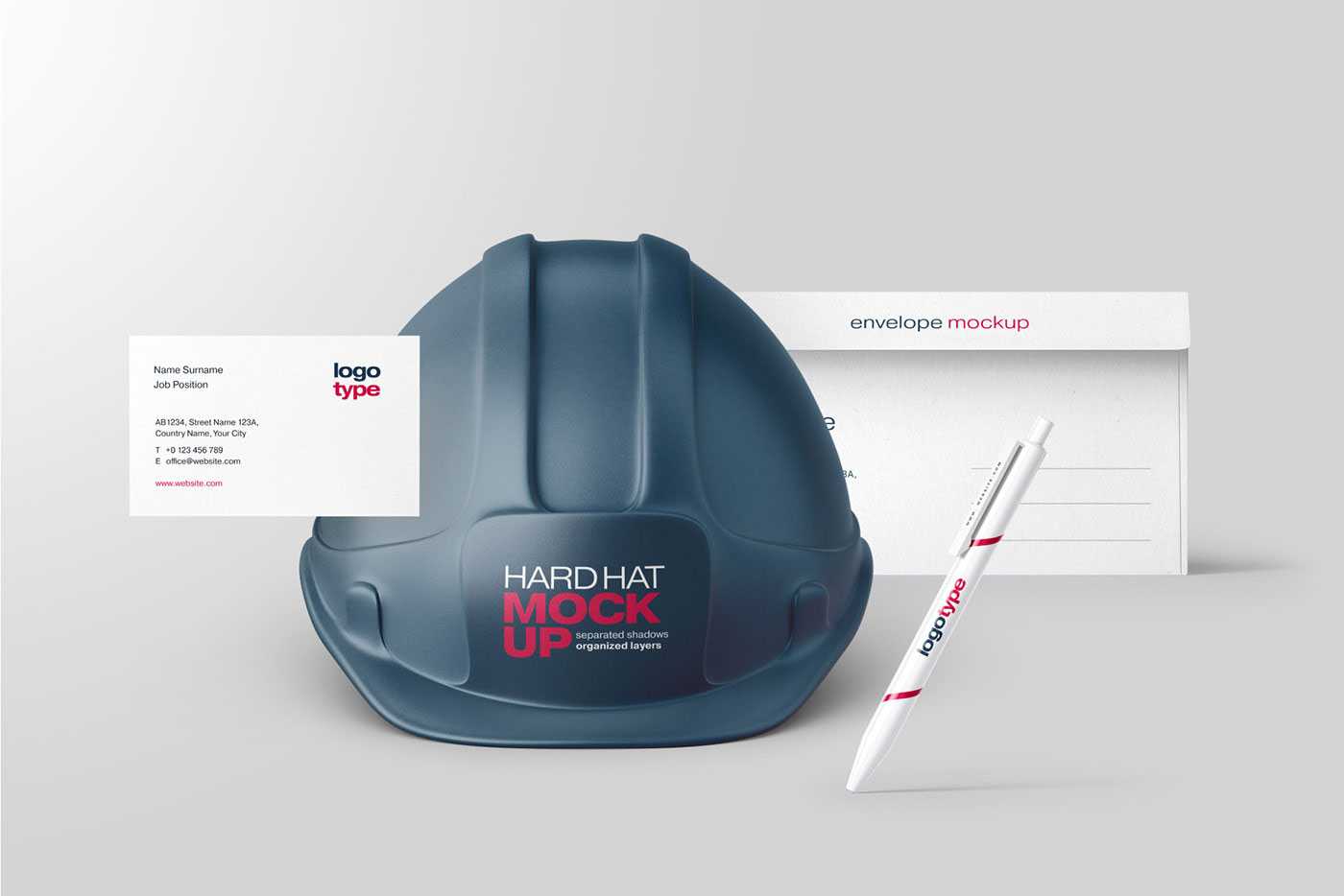 Construction Company Logo Branding Mockup 1 Free PSD