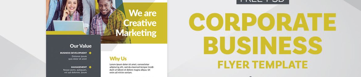 Corporate Business Marketing Free PSD Flyer Design Template