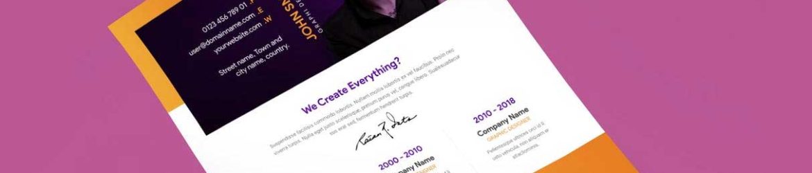 Creative Designer Personal Resume Template PSD FREE