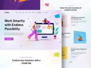 Creative Startup Agency Website Landing Page PSD Template