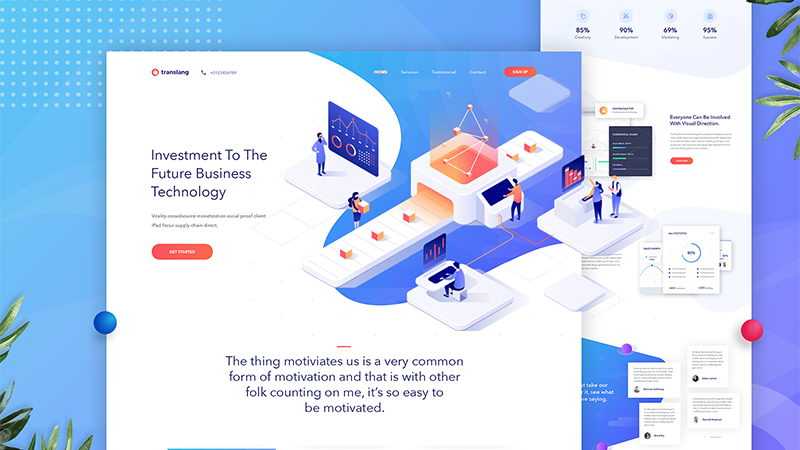 Creative Website Landing Page Free PSD Template