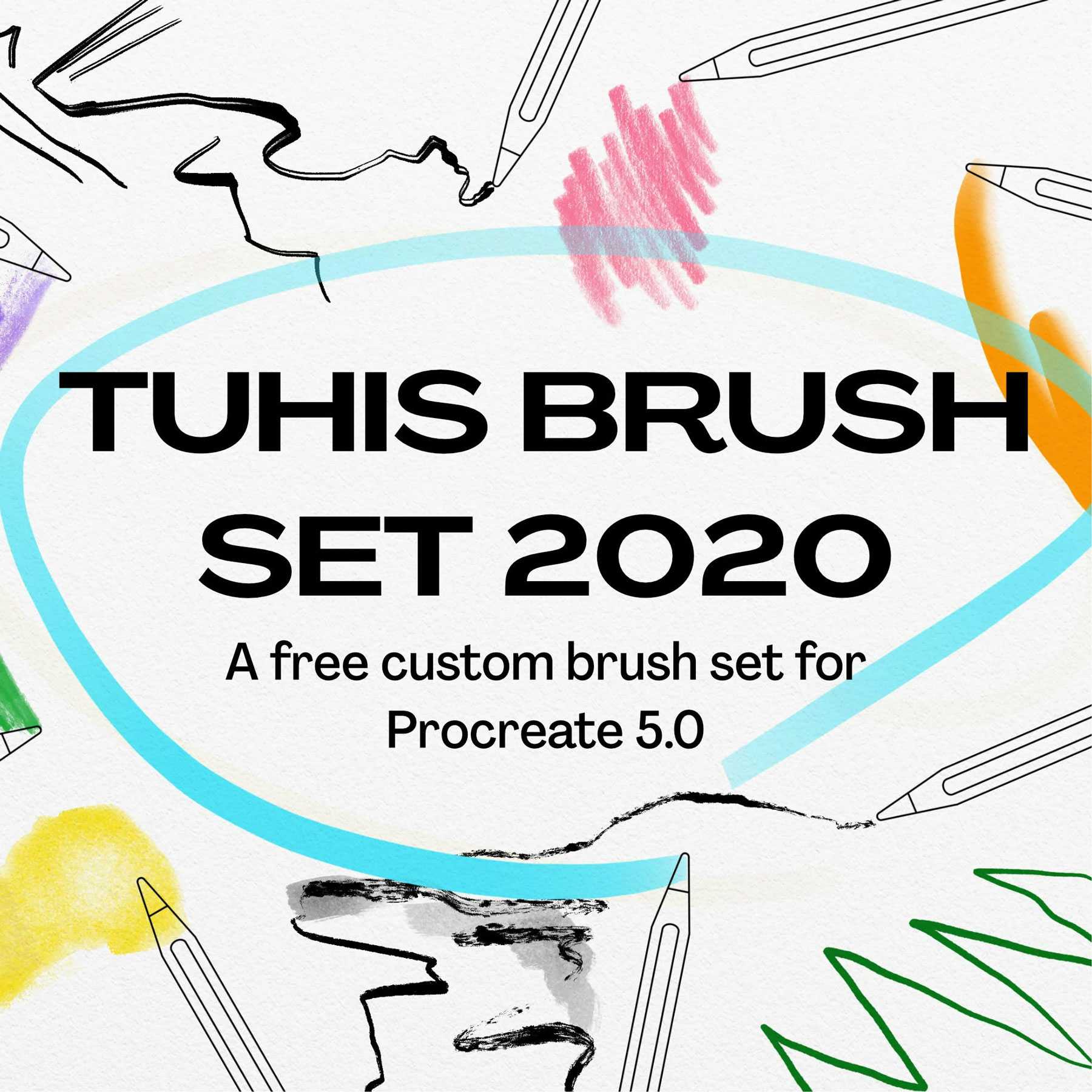 Custom Brush Set Procreate for free