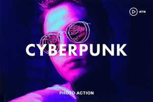 Cyberpunk Photoshop Action Free