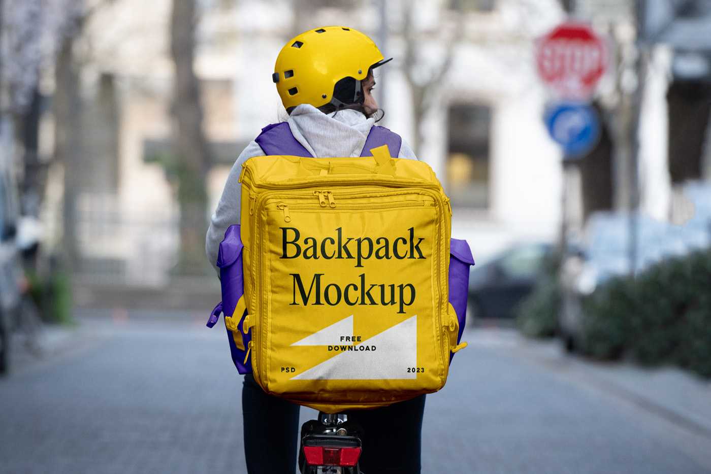 Delivery Backpack Mockup