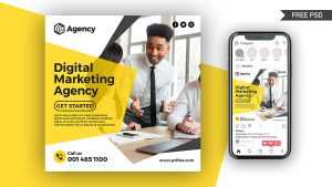 Digital Marketing Agency Social Post Design Free PSD Template
