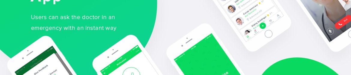 Doctor App Free UI Kit PSD