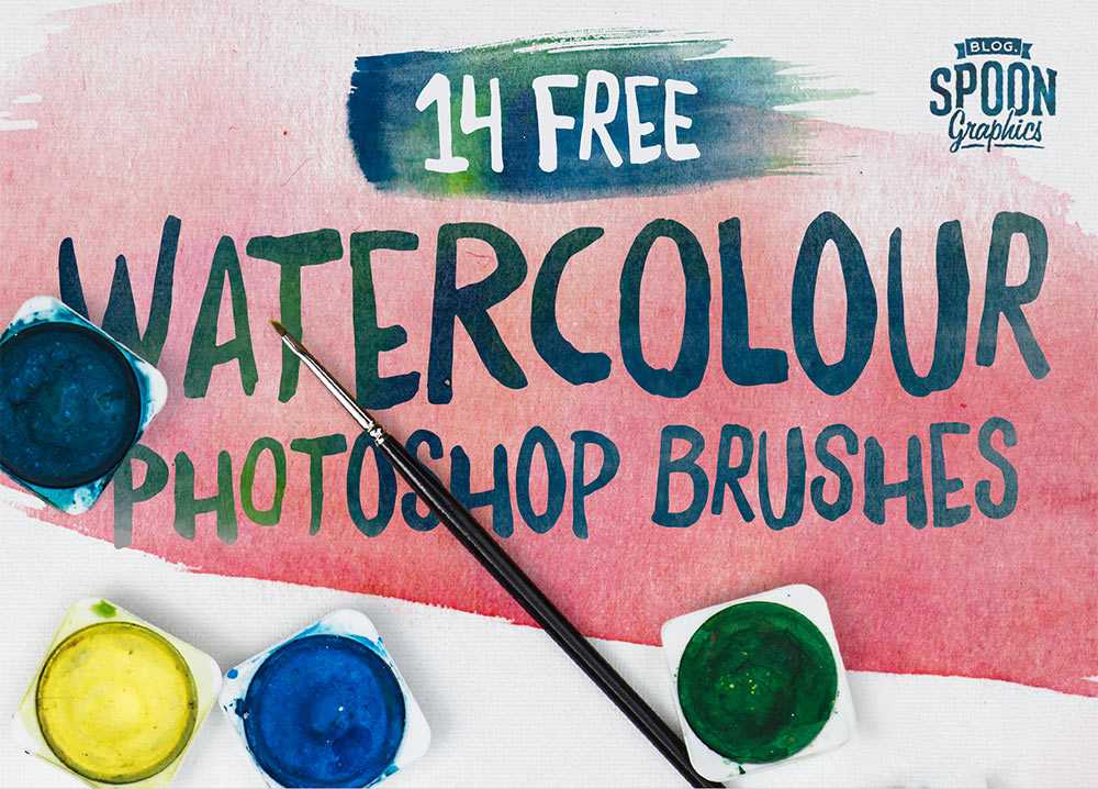 Download 14 Free Watercolour Photoshop Brushes (.ABR) by Spoon Graphics