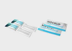 Download 2 Free Landscape Bi-Fold Extra Long Brochure Mockup PSD Files File