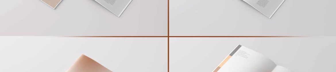 Download 5 Free A4 Multiple Pages Bi-Fold Brochure Mockups PSD Files File
