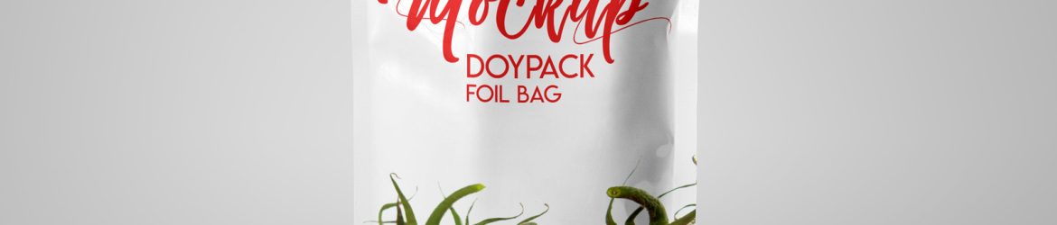 Doypack Stand-Up Pouch Packaging Mockup
