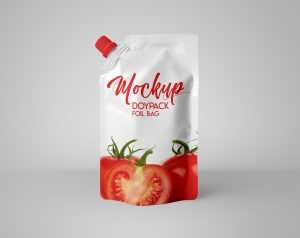 Doypack Stand-Up Pouch Packaging Mockup