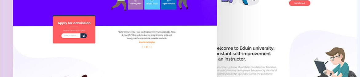Drop Education Website PSD Template
