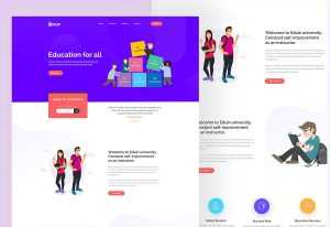 Drop Education Website PSD Template