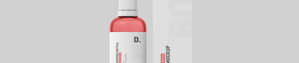 Dropper Bottle Packaging Mockup Set