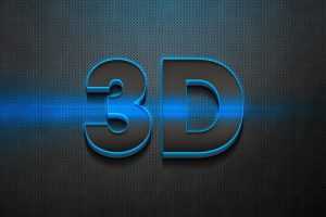 Electro 3D Text Effect Free PSD